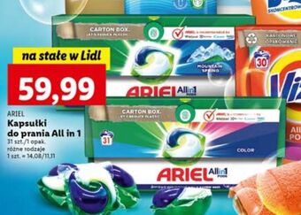 Lidl Kapsułki do prania mountain spring ariel all in 1 oferta