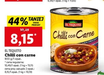 Lidl Chili con carne el tequito oferta