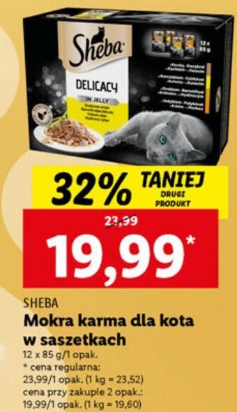 Lidl Karma dla kota smaki drobiowe w galaretce sheba delicacy in jelly oferta