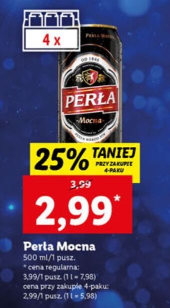 Lidl Piwo perła mocna oferta