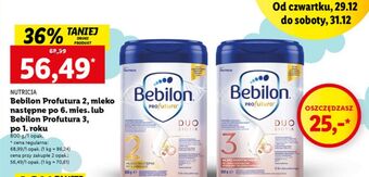 Lidl Mleko duo biotik 3 bebilon profutura oferta