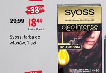 Rossmann Farba do włosów czekoladowy brąz 4-86 syoss oleo intense oferta