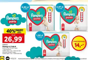 Lidl Pieluszki dla dzieci 5 pampers pants oferta