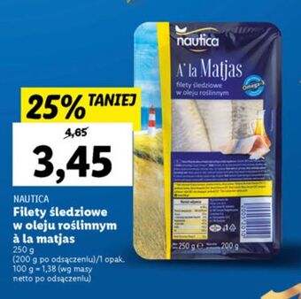 Lidl Filety śledziowe a la matjas nautica schwartz oferta