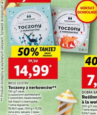 Lidl Ser toczony z nerkowców czarnuszką wege siostry oferta