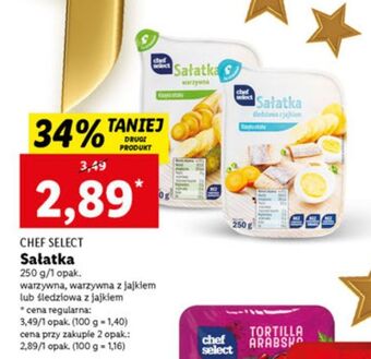 Lidl Sałatka warzywna z jajkiem chef select oferta