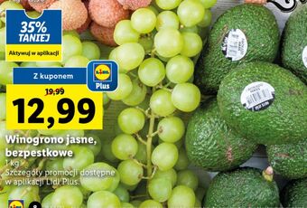 Lidl Winogrona jasne bezpestkowe oferta