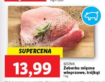 Lidl Żeberko wieprzowe mięsne trójkąt rzeźnik codzienna dostawa oferta