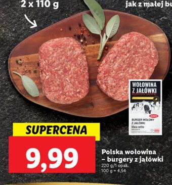 Lidl Burgery z jałówki oferta