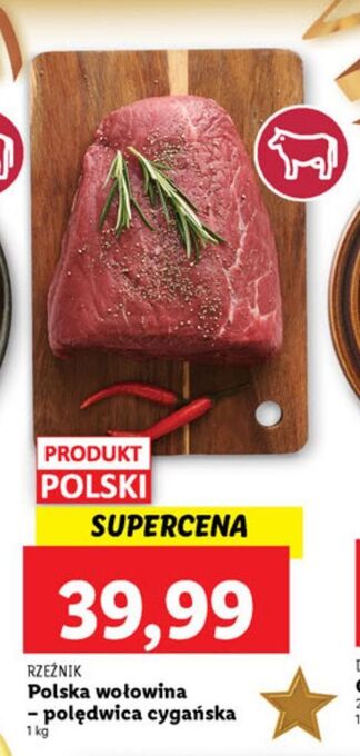 Lidl Polędwica cygańska wołowa rzeźnik codzienna dostawa oferta