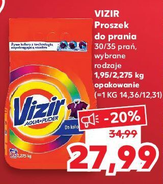Kaufland Proszek do prania alpejska świeżość vizir aqua puder oferta