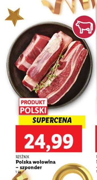 Lidl Szponder wołowy rzeźnik codzienna dostawa oferta