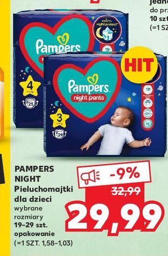 Kaufland Pieluszki 3 pampers night pants oferta