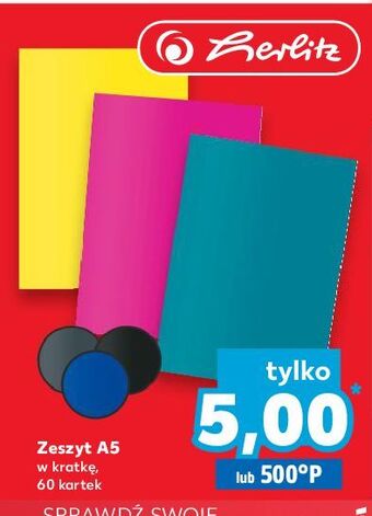Kaufland Zeszyt a5/60 k. herlitz oferta