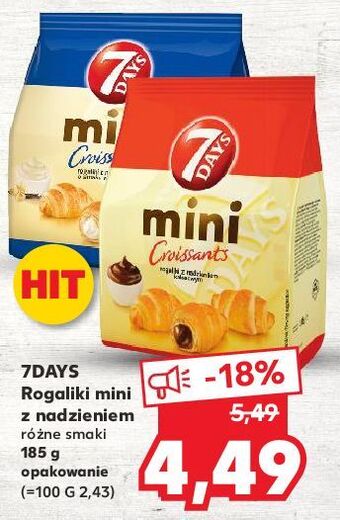 Kaufland Mini rogaliki z nadzieniem kakaowym 7 days oferta