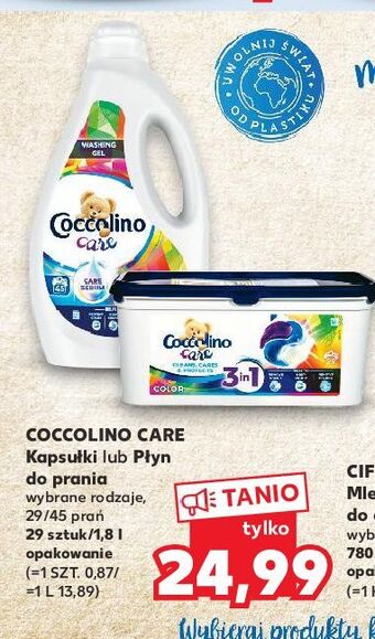 Kaufland Żel do prania color coccolino care oferta