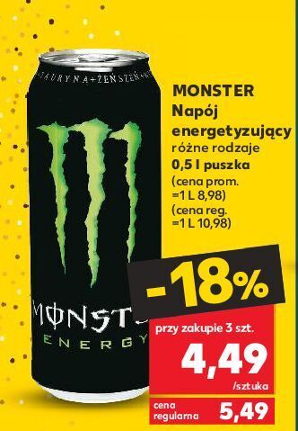 Kaufland Napój energetyczny monster energy classic oferta