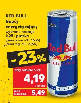Kaufland Napój energetyczny red bull oferta