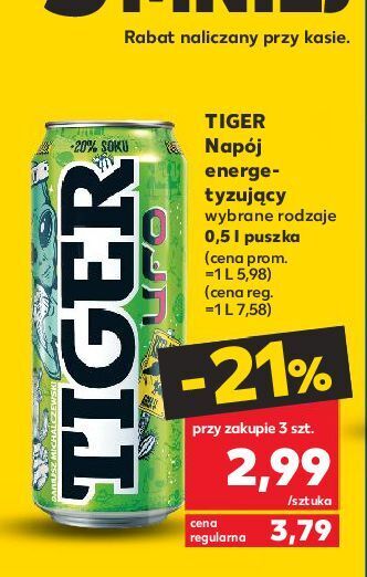 Kaufland Napój ufo tiger energy drink oferta