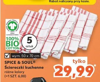 Kaufland Ścierki kuchenne 50 x 70 cm spice&soul oferta