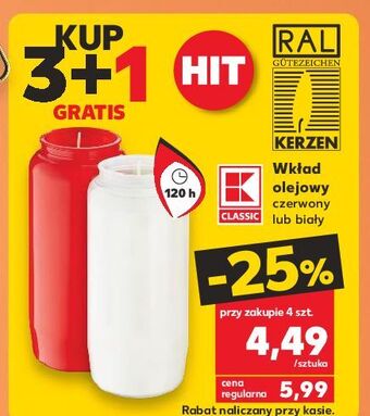 Kaufland Wkład olejowy 120h biały k-classic oferta