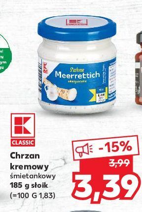 Kaufland Chrzan śmietankowy k-classic oferta