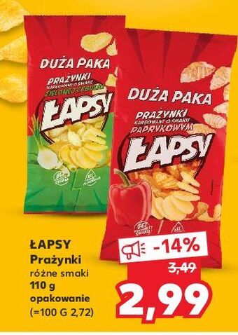 Kaufland Prażynki paprykowe łapsy oferta