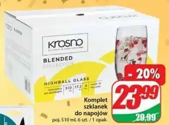 Dino Komplet szklanek 510 ml blended krosno s.a. oferta