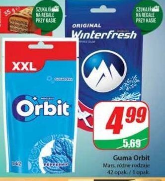 Dino Guma do żucia peppermint saszetka orbit xxl oferta