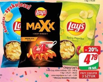 Dino Chipsy orientalna salsa lay's maxx mocno pogięte oferta
