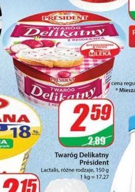 Dino Twaróg delikatny z rzodkiewką president oferta