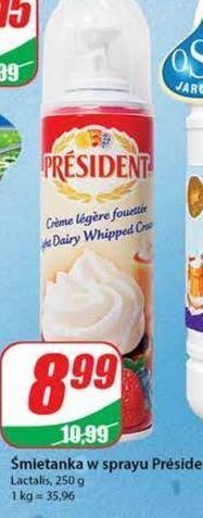 Dino Bita śmietana w sprayu president oferta
