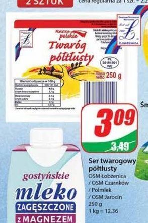 Dino Twaróg półtłusty osm łobżenica oferta