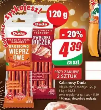 Dino Kabanosy drobiowo - wieprzowe silesia duda oferta