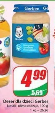Dino Deserek winogrona i jabłuszka z twarożkiem gerber oferta