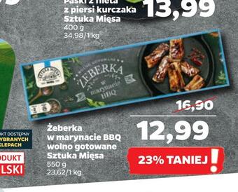 Netto Żeberka w marynacie bbq wolno gotowane sztuka mięsa oferta