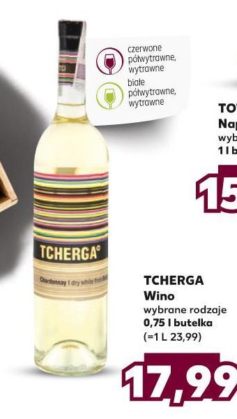 Kaufland Wino tcherga white semi dry oferta