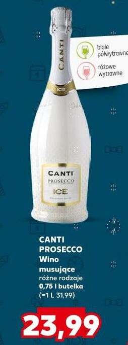 Kaufland Wino canti prosecco ice oferta