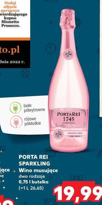 Kaufland Wino białe połwytrawne portarei 1745 oferta