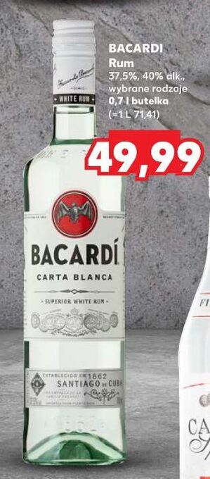 Kaufland Rum bacardi carta blanca oferta