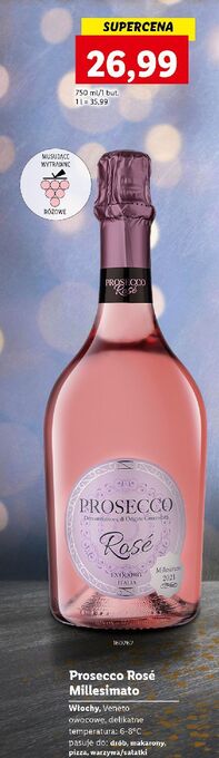 Wino millesimato prosecco rose
