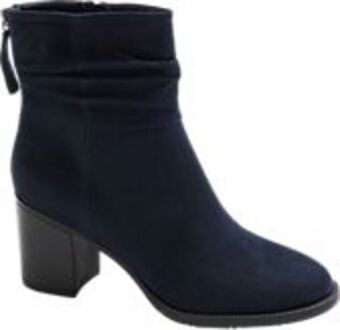 Deichmann Granatowe botki damskie na obcasie oferta