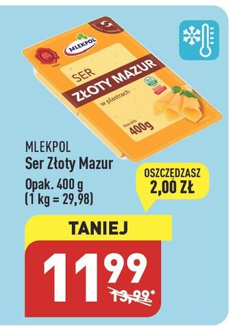 ALDI Ser złoty mazur - plastry mlekpol oferta