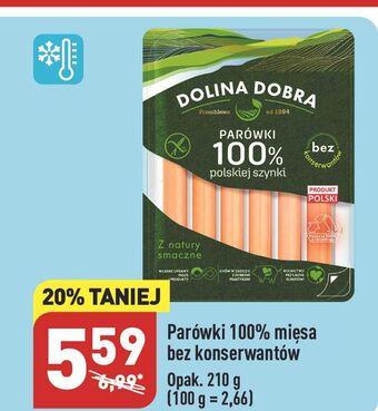 ALDI Parówki 100 % z szynki dolina dobra oferta