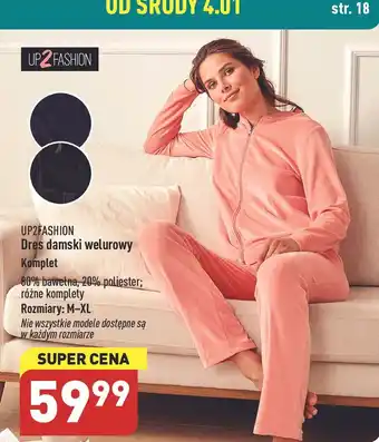 ALDI Dres damski welurowy m-xl up2fashion oferta