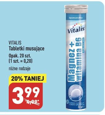 ALDI Magnez z witaminą b6 cytrynowy vitalis oferta