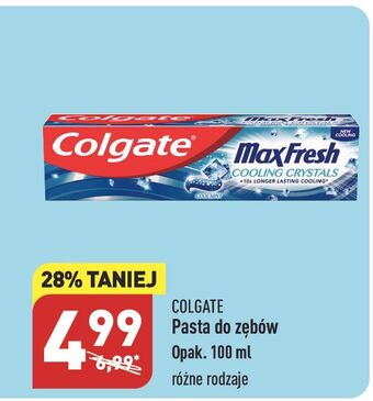 ALDI Pasta do zębów cooling crystals colgate max fresh oferta