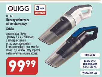 Akumulatorowy odkurzacz ręczny quigg