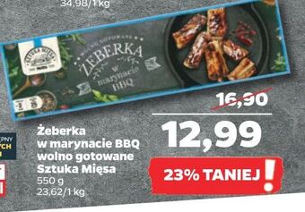 Netto Żeberka wolno gotowane w marynacie bbq sztuka mięsa netto oferta
