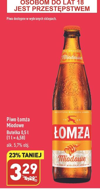 ALDI Piwo łomża miodowe oferta
